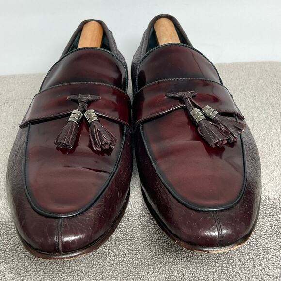 Moreschi 41849 Peccary & Calfskin Loafers Burgundy (SPECIAL ORDER) Men’s SZ 11 - Picture 2 of 10